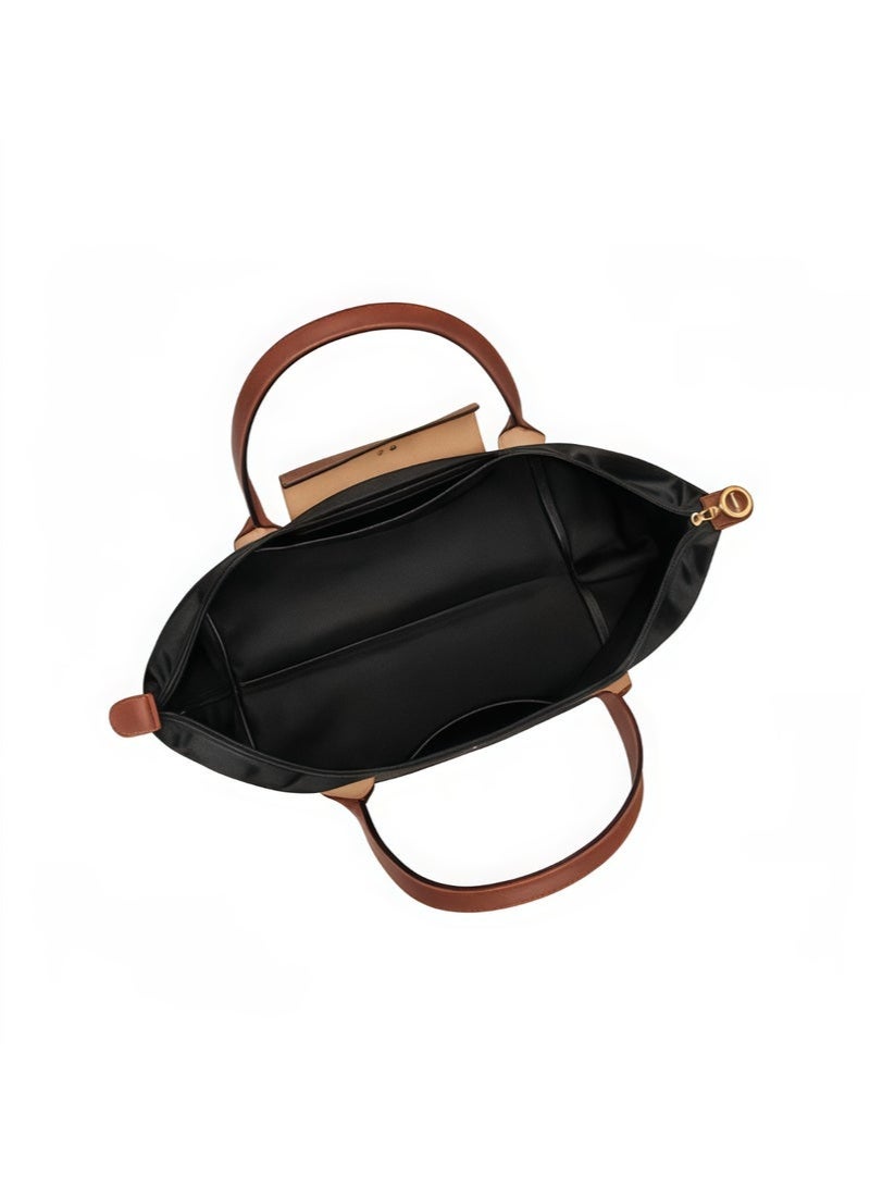 Longchamp Le Pliage Large Shoulder Straps women's Classic Fashion Versatile Large Makeup Bag, Handbag, Shoulder Bag classic black - Image 4